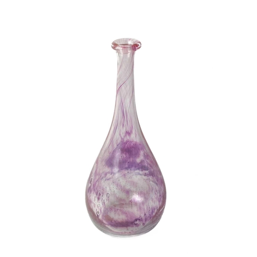 27 - Lesley Clarke studio glass squat vase. Signed to base, height 8.5cm together with four other studio ... 