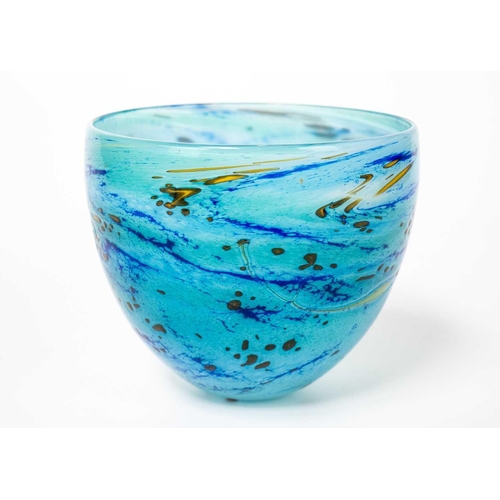28 - Peter Layton (1940) Studio glass bowl. Signed to the base, diameter 12cm, together with a similar sm... 