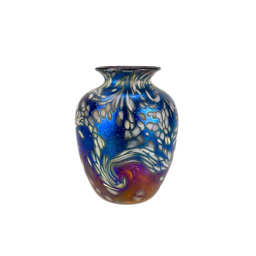 31 - A Norman Stewart Clarke art glass vase. Dated 1989, together with a T S Ackroyd art glass vase and o... 