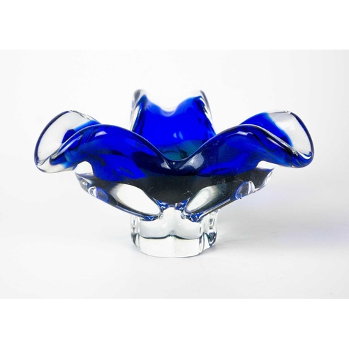 385 - Two large glass paper weights. Diameter 14cm, together with glass vase and other glass items.