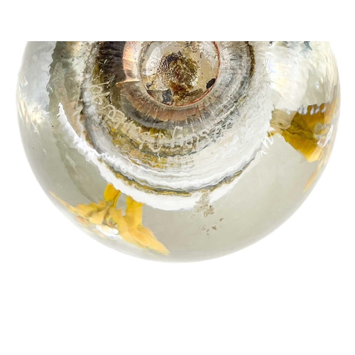 387 - A Lesley Clarke vase. Height 16cm; together with a perfume bottle and two paper weights by the same ... 