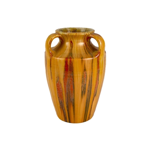 389 - A Royal Copenhagen vase. With flower and dragonfly painted decoration, height 14cm; together with a ... 