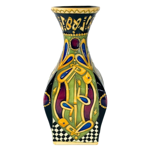 396 - A Moorcroft Pottery Field of Gold vase by Alicia Amison. Seconds quality, signed to base 2010 154, h... 