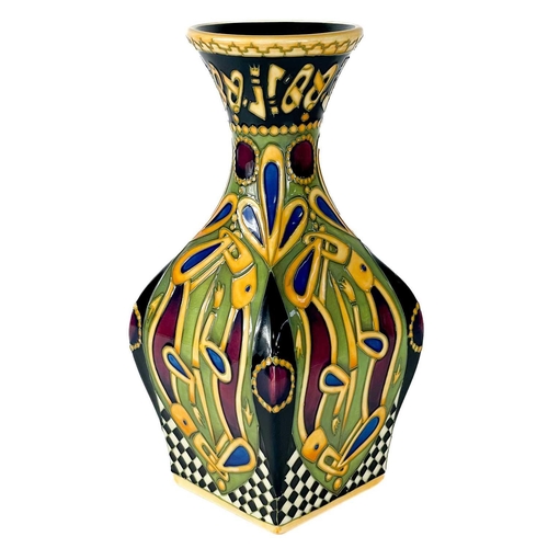 396 - A Moorcroft Pottery Field of Gold vase by Alicia Amison. Seconds quality, signed to base 2010 154, h... 