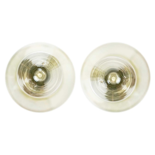 398 - A pair of large modern apothecary display glass decanters and stoppers. Height 80cm.