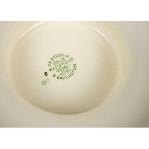 402 - A late 18th century sage Jasperware twin handled sucrier and cover. Height 10cm together with a late... 