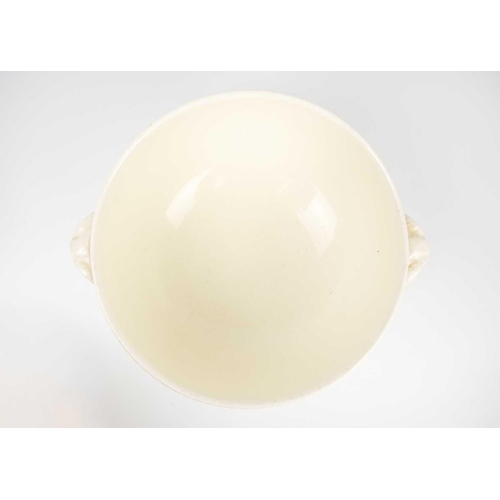 402 - A late 18th century sage Jasperware twin handled sucrier and cover. Height 10cm together with a late... 