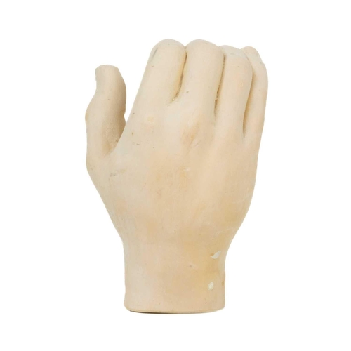 46 - A Troika biscuit pottery model of a hand, possibly Julian Greenwood Penny. Width 14cm. Bought from a... 