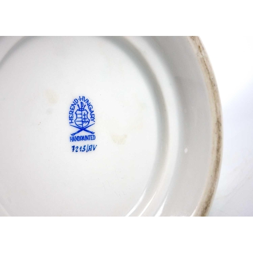 479 - A Herend porcelain jardiniere. Decorated with green flower sprays, height 14cm