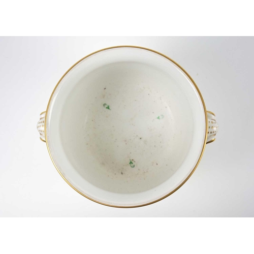 479 - A Herend porcelain jardiniere. Decorated with green flower sprays, height 14cm