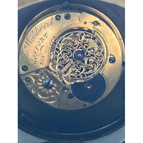 482 - A French porcelain Jacob Petit style clock. With a watch movement by Thomas Woodward Gosport, height... 