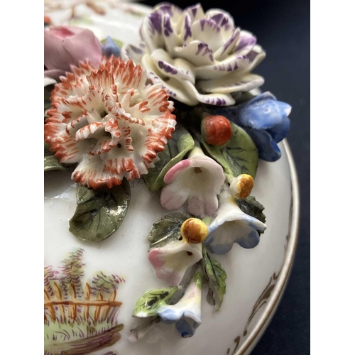 482 - A French porcelain Jacob Petit style clock. With a watch movement by Thomas Woodward Gosport, height... 