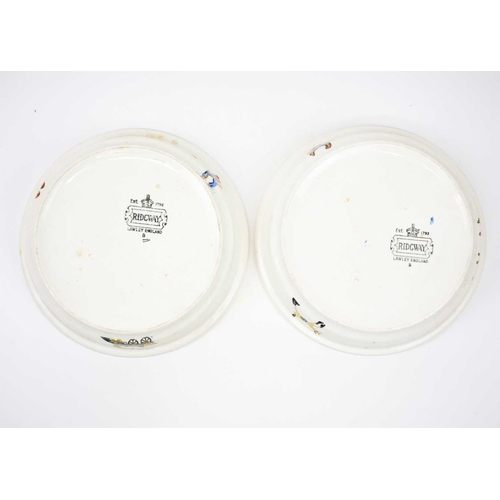 496 - A Burleigh Ware Meadowland pattern tea set. Comprising of six cups, saucers and plates, and a cake p... 