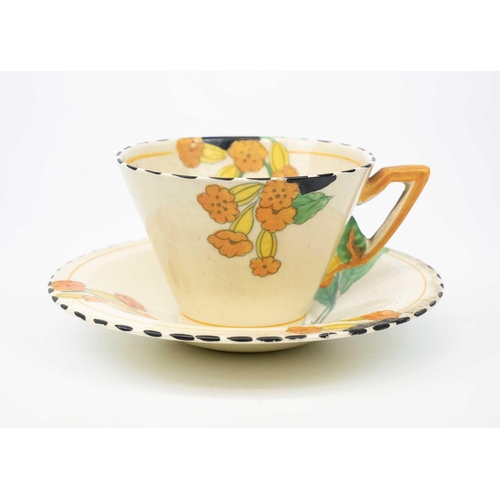 496 - A Burleigh Ware Meadowland pattern tea set. Comprising of six cups, saucers and plates, and a cake p... 