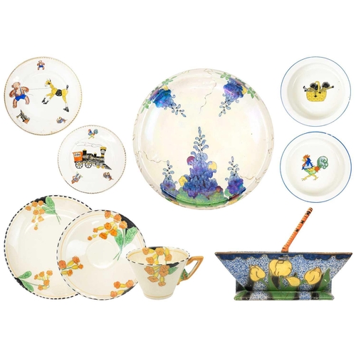 496 - A Burleigh Ware Meadowland pattern tea set. Comprising of six cups, saucers and plates, and a cake p... 