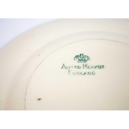 499 - A pair of late 19th/early 20th century continental pottery figures of seated ladies holding fans. He... 