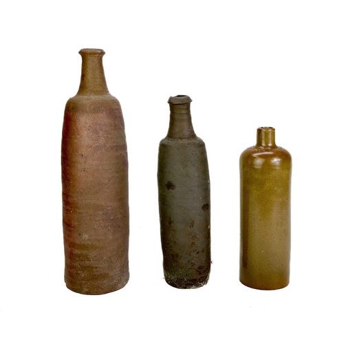 501 - A 20th century stoneware ewer of large proportions. Unsigned. Height 39cm, together with a 19th cent... 