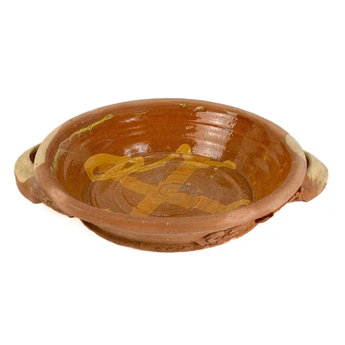 504 - Peter Smith - Bojewyan Pottery, Cornwall. Two twin-handled bowls. The largest height 9cm, diameter 3... 