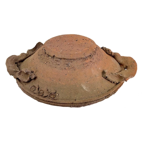 504 - Peter Smith - Bojewyan Pottery, Cornwall. Two twin-handled bowls. The largest height 9cm, diameter 3... 