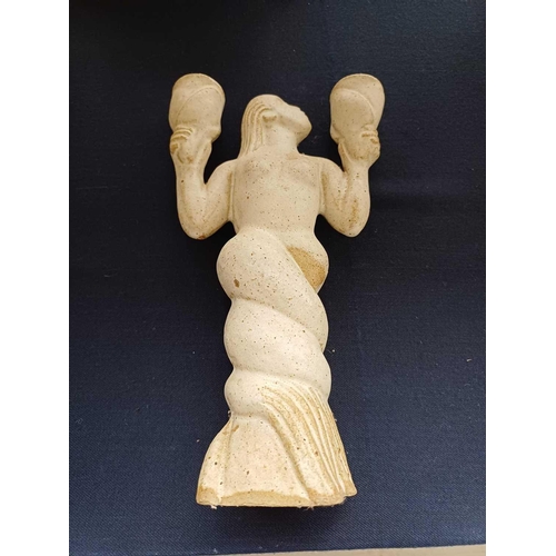 505 - Humfrey Wakefield, Isles of Scilly Pottery. A green-glaze vase and two bowls each marked to the base... 