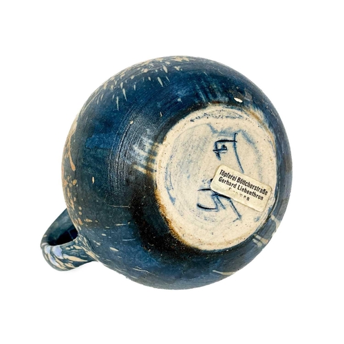 508 - Gerhard LIEBENTHRON (1925-2005) Studio pottery jug. Botterstrasse Pottery, Gerhard Liebenthron stick... 