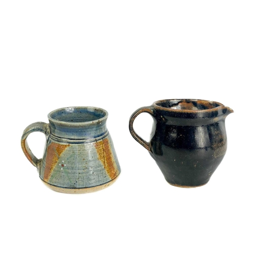 510 - Delan COOKSON (1937) A ceramic squat vase with incised mark. Height 9.5cm. Together with other studi... 