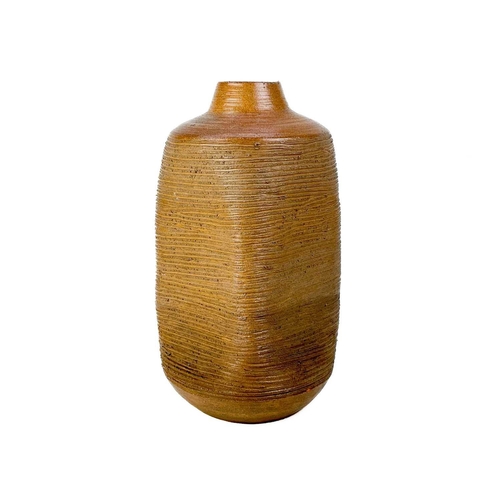 512 - Janet Leach (1918-1997) large stoneware salt glaze vase. Personal and Leach impressed marks, slightl... 
