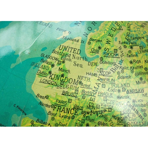 538 - A Short & Mason Mark 2 Ministry aneroid barometer. Diameter 13.5cm, together with an Italian globe l... 