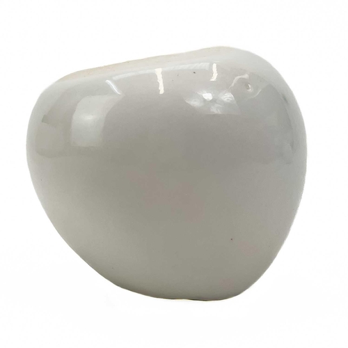 54 - A Troika biscuit pottery square fruit bowl. With three Troika apples, fruit bowl height 10cm width 2... 