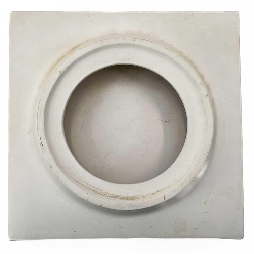 54 - A Troika biscuit pottery square fruit bowl. With three Troika apples, fruit bowl height 10cm width 2... 