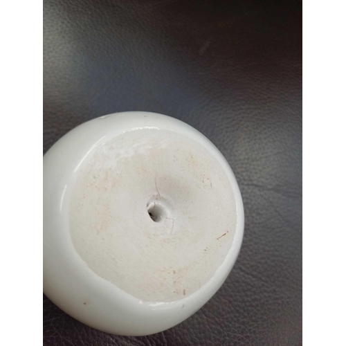 54 - A Troika biscuit pottery square fruit bowl. With three Troika apples, fruit bowl height 10cm width 2... 