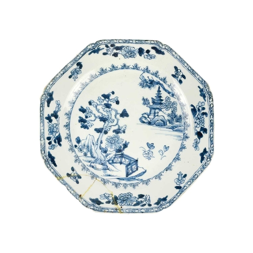 120 - A Chinese provincial blue and white bowl. Height 6cm, diameter 14cm, two Chinese blue and white drag... 