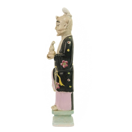 130 - A Chinese pottery figure of Li Tieguai, Qing Dynasty, 19th century. One of the Eight Daoist Immortal... 