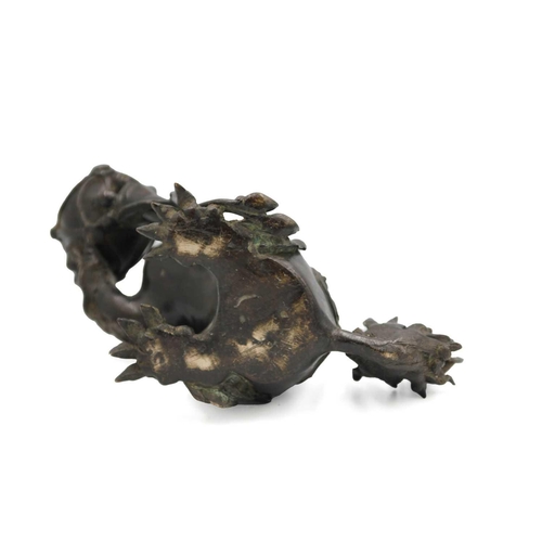 141 - A Chinese bronze 'lion dog' incense burner, Qing Dynasty, 19th century. With detachable head, the pa... 