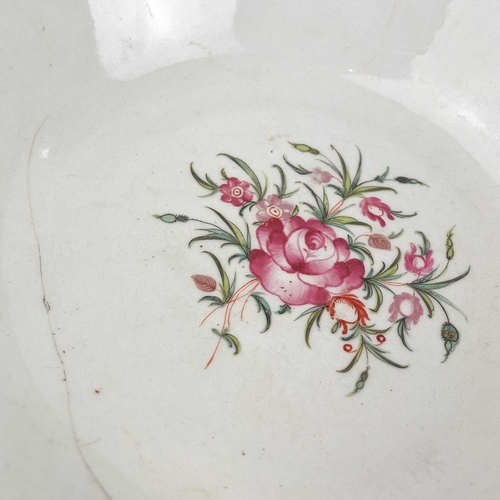 163 - A large Chinese famille rose porcelain bowl, 18th century, Height 10.5cm, diameter 26cm. small hole ... 