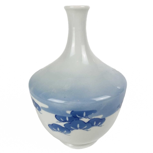 165 - A Japanese studio porcelain blue and white vase, Meiji period Seal mark to base, height 23cm, width ... 