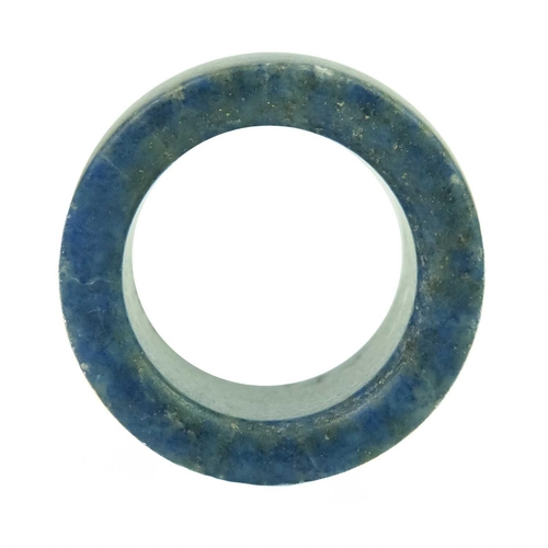 196 - A Chinese lapis lazuli archers thumb ring, early 20th century. 3 x 2.2cm.