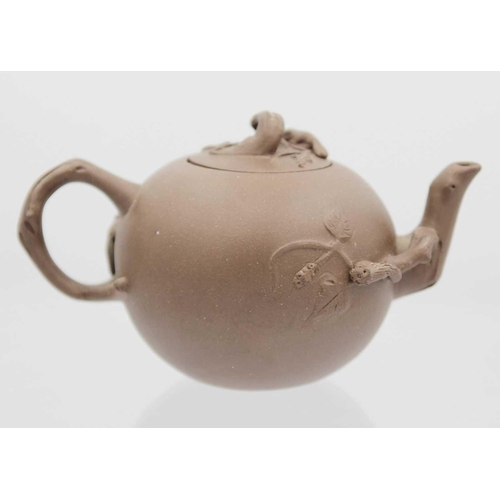 233 - A Chinese Yixing teapot. Height 7.5cm, width 12.5cm, depth 7.5cm. Maurice Jenkins (1933-2022). North... 