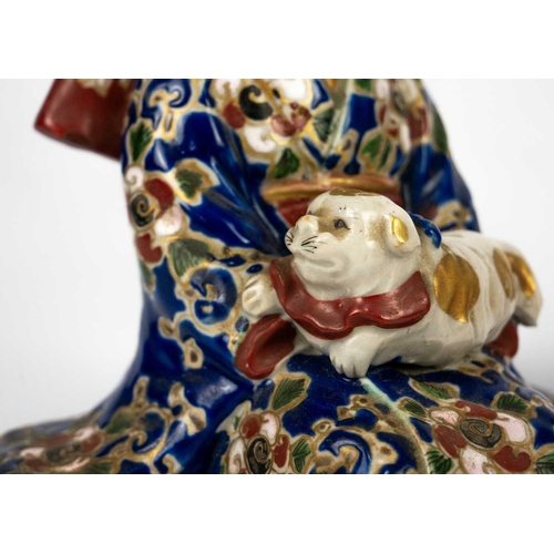 277 - Two Japanese porcelain figures of Geisha girls, Meiji period. Height 26.5cm, width 9.5cm and height ... 