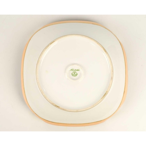 282 - A Japanese Noritake gilded porcelain dish,, early-mid 20th century. height 6cm, width 21cm, depth 21... 