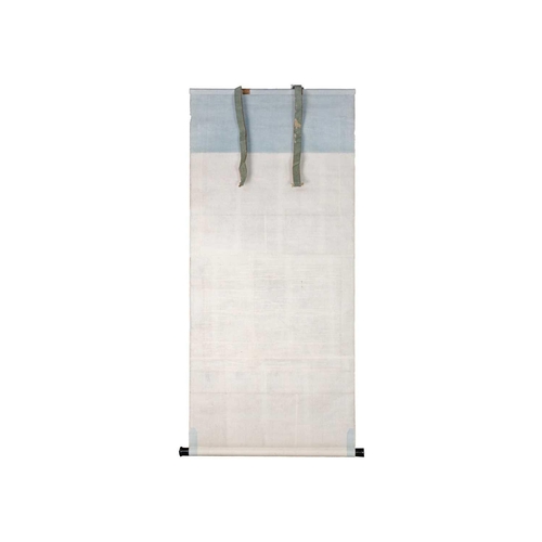 317 - A Japanese painted scroll depicting a geisha reading, 19th century. 106 x 47.5cm.