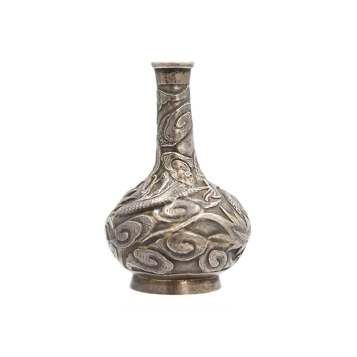 332 - A Chinese silver scent bottle, by Luen Hing, 1880-1925, Shanghai, Qing Dynasty, Signed, makers mark ... 