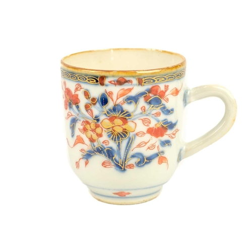 35 - Five Chinese porcelain tea bowls and saucers, 18th century. Three further tea bowls and two Chinese ... 