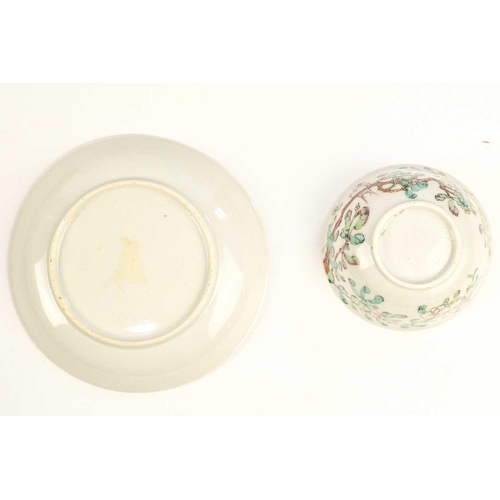 35 - Five Chinese porcelain tea bowls and saucers, 18th century. Three further tea bowls and two Chinese ... 