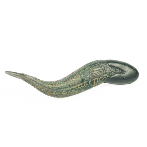 354 - A pair of Chinese bronze models of fish. Length 23cm. (2)