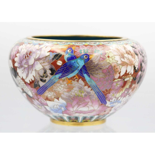 441 - A Chinese cloisonne jardiniere, early 20th century; Height 13cm, diameter 20.5cm and a Chinese clois... 