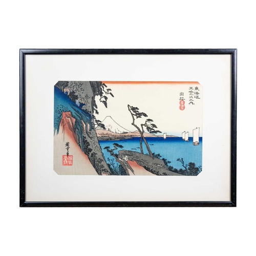 457 - Two Japanese woodblock prints, 20th century. Image size 22 x 34cm. (2)