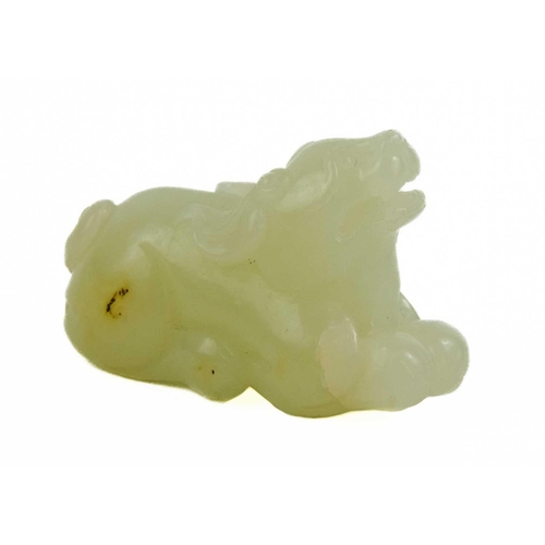 478 - A Chinese jade Pixiu, late Qing Dynasty. With slight russet inclusion, height 2.5cm, width 4cm, dept... 