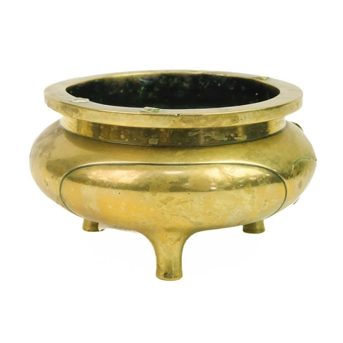 6 - A Chinese bronze censer, Qing Dynasty, 19th century. With a six-character Xuande mark to the rim, th... 