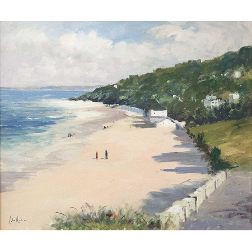 101 - John AMBROSE (1931-2010) Porthminster Beach, St Ives Oil on canvas, signed, 50 x 60cm, framed 61 x 7... 